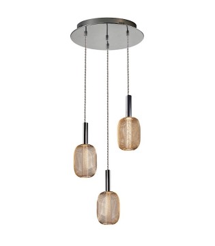 Lámpara de techo Micrón 3L cromo/oro 15W - Schuller