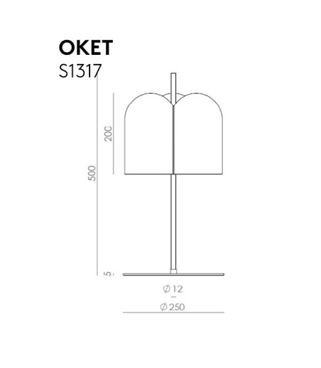 Dimensiones Oket S1317 - Aromas