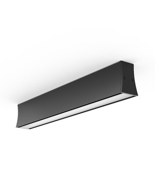 Plafón techo LED lineal Hanok negro 14W - Mantra