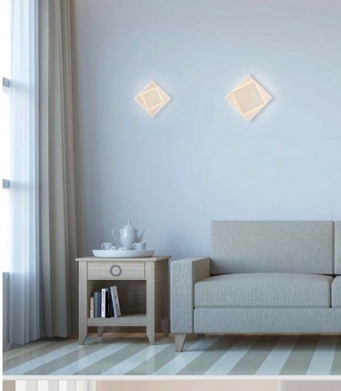 Aplique Dakla cuadrado 12W Blanco 6425 Mantra