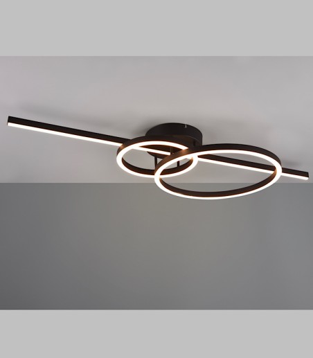 Plafón techo LED negro Montilla