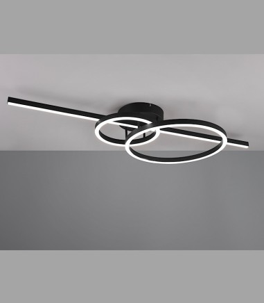 Plafón techo LED negro Montilla