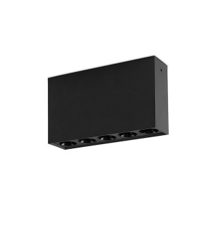 Plafón de techo Invisible negro 12W - ACB