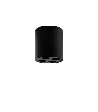 Plafón de techo Invisible circular negro - ACB