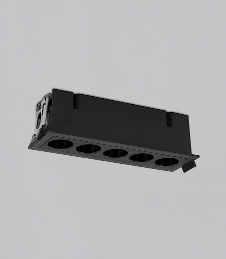 Foco empotrable LED INVISIBLE  negro lineal 12W - ACB