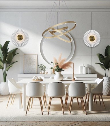 Lámpara de techo 3 aros circulares Rim latón Ø80 115W - Maytoni