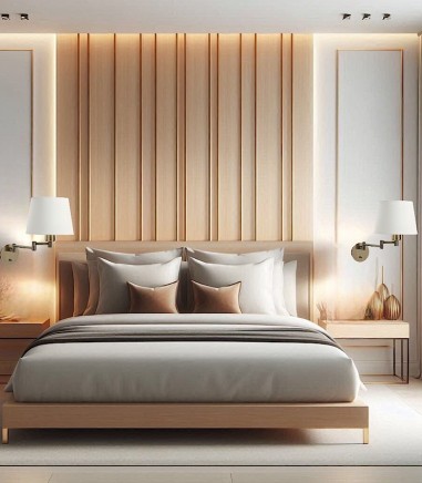 Imagen de ambiente con apliques de pared articulados de dormitorio con pantalla HOTELl