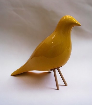 PAJARO cerámica amarillo - VP...