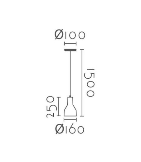 Dimensiones: Lámpara cemento cocina B1046-B - Ineslam