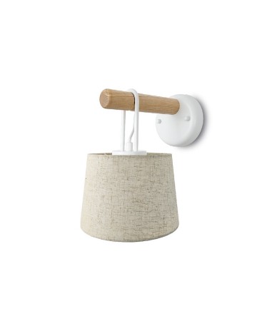 Aplique de pared nórdico con pantalla MB6130-WH - Ineslam