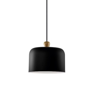 Lámpara colgante 1 luz MD4614-BK negro - Ø30 cm - Ineslam