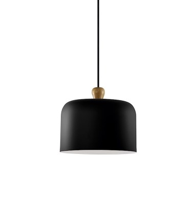 Lámpara colgante 1 luz MD4614-BK negro - Ø30 cm - Ineslam