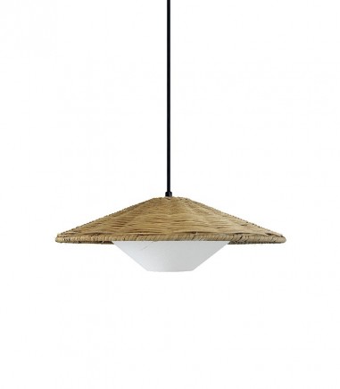 Lámpara de techo ratán MD1093-NAT Ø45 cm - Ineslam