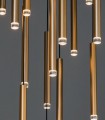 Detalle de cilindros colgantes de la colección Candle.