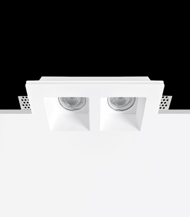 Empotrable invisible escayola doble Miami GU10 - Ineslam - 215x120 mm