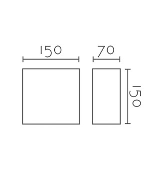 Aplique de pared invisible escayola Sima 150 - Ineslam 2