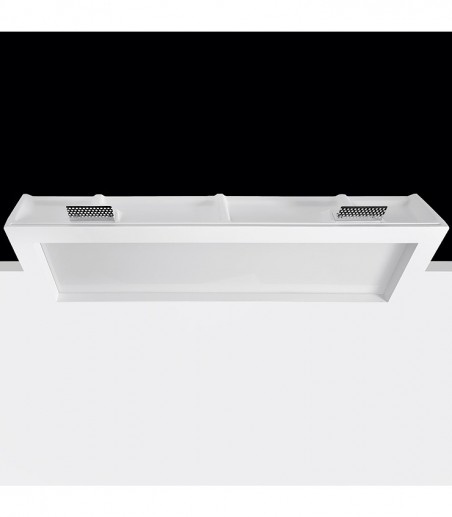Panel empotrable de escayola, rectangular e invisible Ruby 42W - Ineslam - 660x200 mm