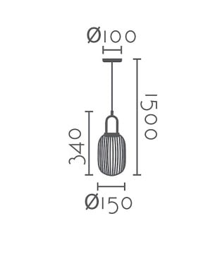 Lámpara de techo colgante MD4607-CL  - Ineslam 2