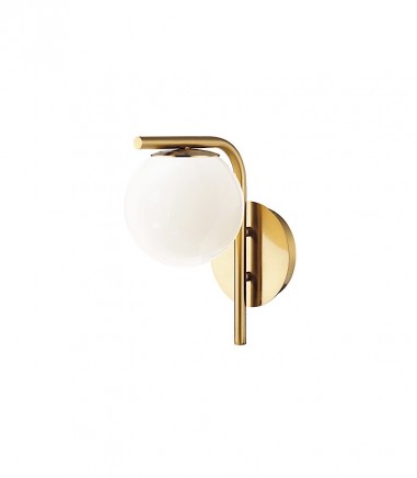 Aplique de pared dorado con globo cristal MB3196-GD - Ineslam
