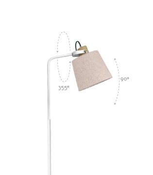 Lámpara pie pantalla beige orientable ML2274-WH - Ineslam 2
