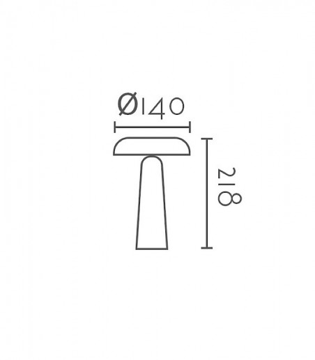 Lámpara de mesa sin cables portátil recargable MT7016 LED 4W - Ineslam