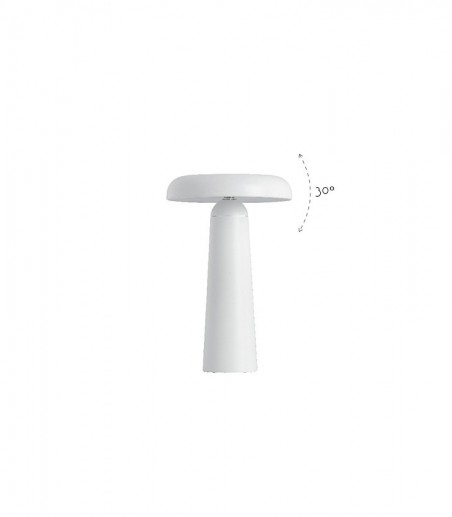 Lámpara de mesa sin cables portátil recargable MT7016-WH BLANCO  - Ineslam