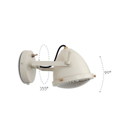 Aplique de pared foco orientable vintage MB6175-IV CRUDO - Ineslam