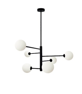 Lámpara de techo 6 tulipas de globo MD4620-GD DORADO - Ineslam 2