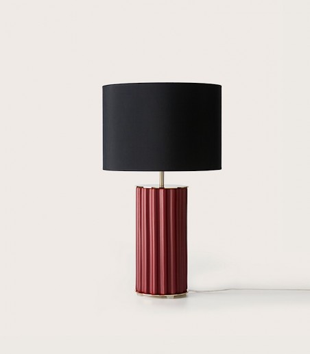 Lámpara de mesa cerámica Sonica - Aromas granate