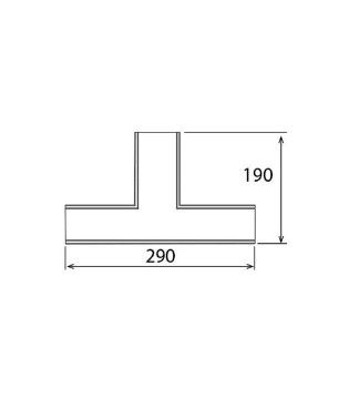 Conector T para perfil empotrable sistema LED lineal PRO IN50M - Ineslam 2