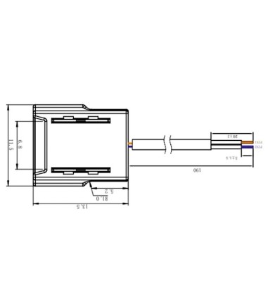 Conector inicial para tira LED plana LUXGLOW - Maslighting