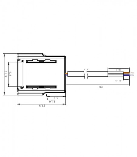 Conector inicial para tira LED plana LUXGLOW - Maslighting