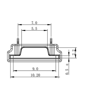 Dimensiones Conector intermedio para tira LED plana LUXGLOW - Maslighting