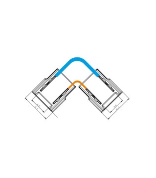 Conector L esquina para tira LED plana LUXGLOW - Maslighting