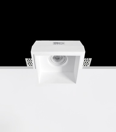 Foco empotrable invisible Atos 1 escayola GU10 - Ineslam - 170x170 mm