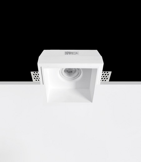 Foco empotrable invisible Atos 1 escayola GU10 - Ineslam - 170x170 mm