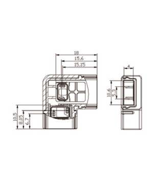 Conector L para tira LED FLEXGLOW 12 mm 15W/m - Maslighting 2