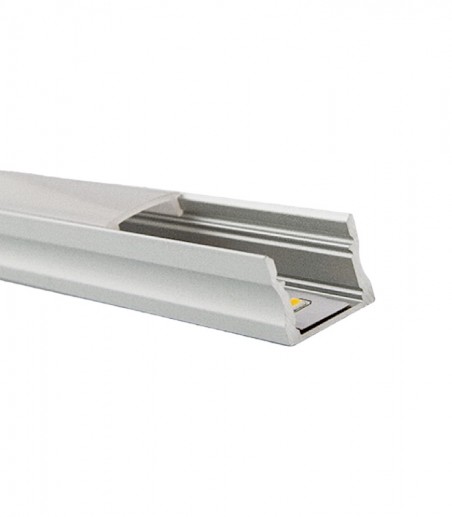 Perfil tira LED superficie alto 15 mm 2 metros aluminio - Maslighting
