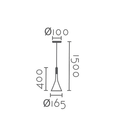 Dimensiones Lámpara colgante escayola MD4622-WH - Ineslam