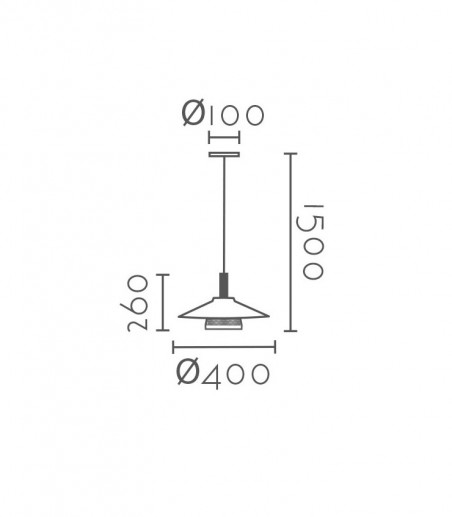 Dimensiones Lámpara colgante con porcelana y madera MD6122-WH - Ineslam
