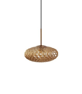 Lámpara colgante cristal ámbar MD3230-AM Ø30 - Ineslam