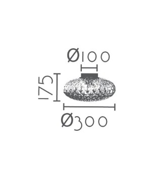 Plafón de techo cristal ámbar MX3232-AM Ø30 - Ineslam 2