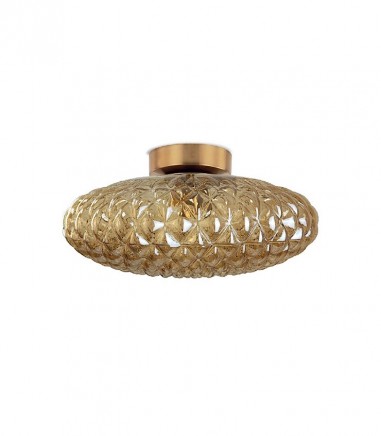 Plafón de techo cristal ámbar MX3232-AM Ø30 - Ineslam