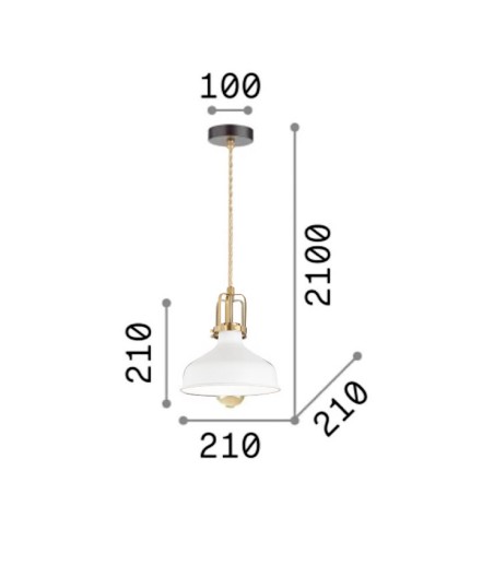 Lámpara colgante Eris SP1 blanco - Ideal Lux