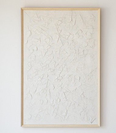 Cuadro grande abstracto Calma N1 blanco roto 100X150 - VP Interiorismo