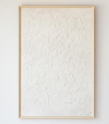 Cuadro grande abstracto Calma N1 blanco roto 100X150 - VP Interiorismo