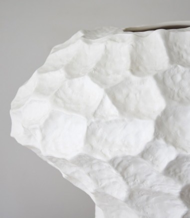 Jarrón cerámica Lunar blanco alto - VP Interiorismo