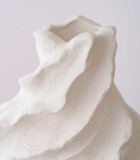 Jarrón decorativo cerámica col. Nova blanco alto - VP Interiorismo
