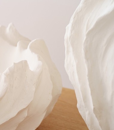 Jarrón decorativo cerámica col. Nova blanco bajo - VP Interiorismo