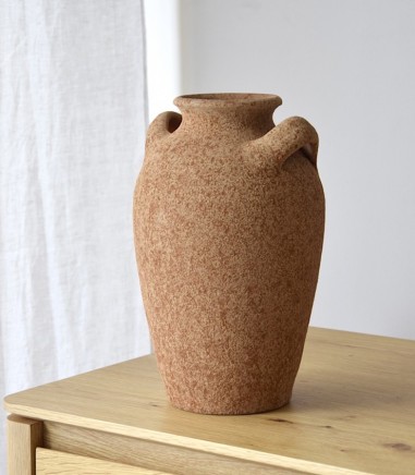 Jarrón decorativo cerámica Ara terracota - VP Interiorismo